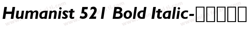 Humanist 521 Bold Italic字体转换